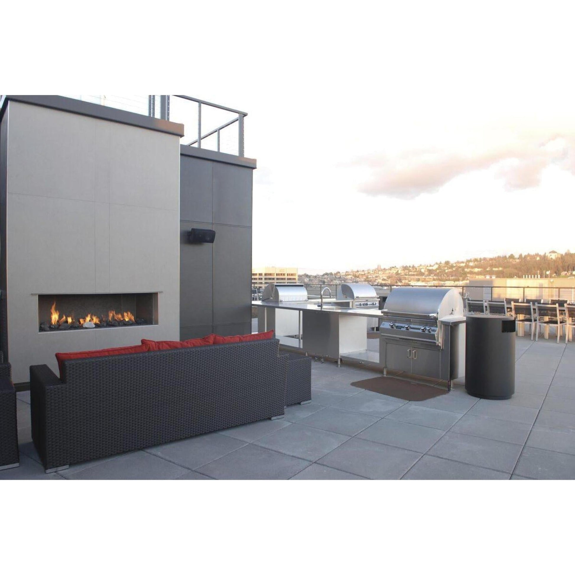 Mason-Lite 60" Linear Gas Fireplace (No Trough)- 12" B-Vent