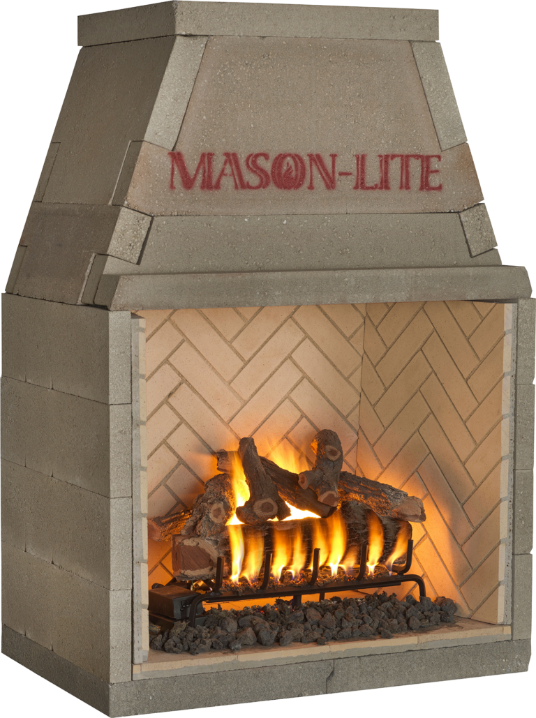 Mason-Lite 8" Gold Split Running Bond Brick Panels for 43" FP See-Through Fireboxes With Height Kit