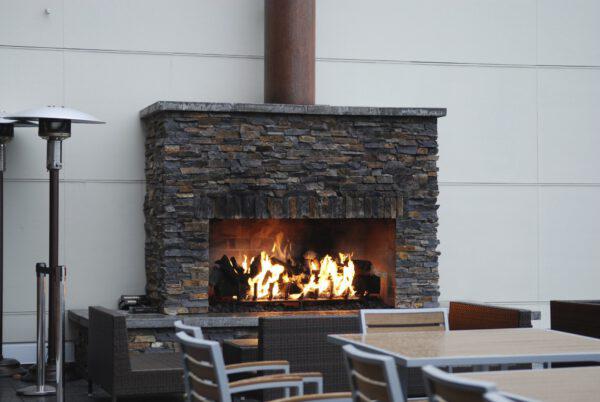 Mason-Lite Regal 84" Pre-Cast Masonry Class A Vented Indoor/Outdoor Wood-Burning Firebox Kit