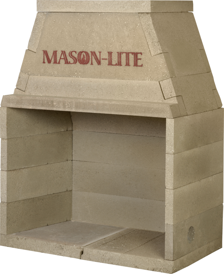 Mason-Lite Regal 84" Pre-Cast Masonry Class A Vented Indoor/Outdoor Wood-Burning Firebox Kit