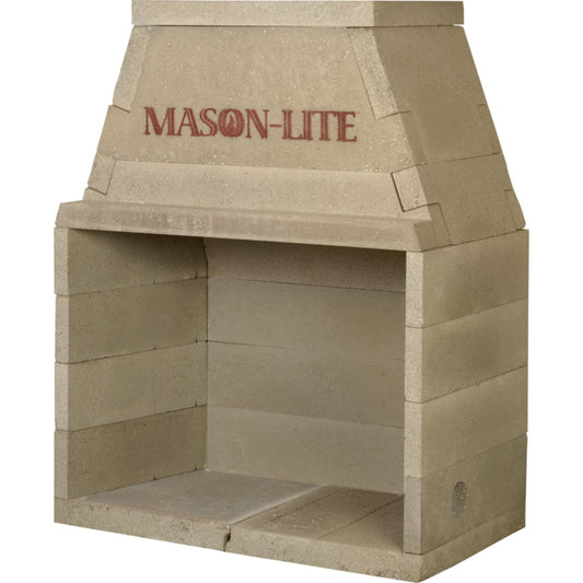 Mason-Lite Standard 75" Pre-Cast Masonry Indoor/Outdoor Firebox Kit (Wood & Gas Compatible)