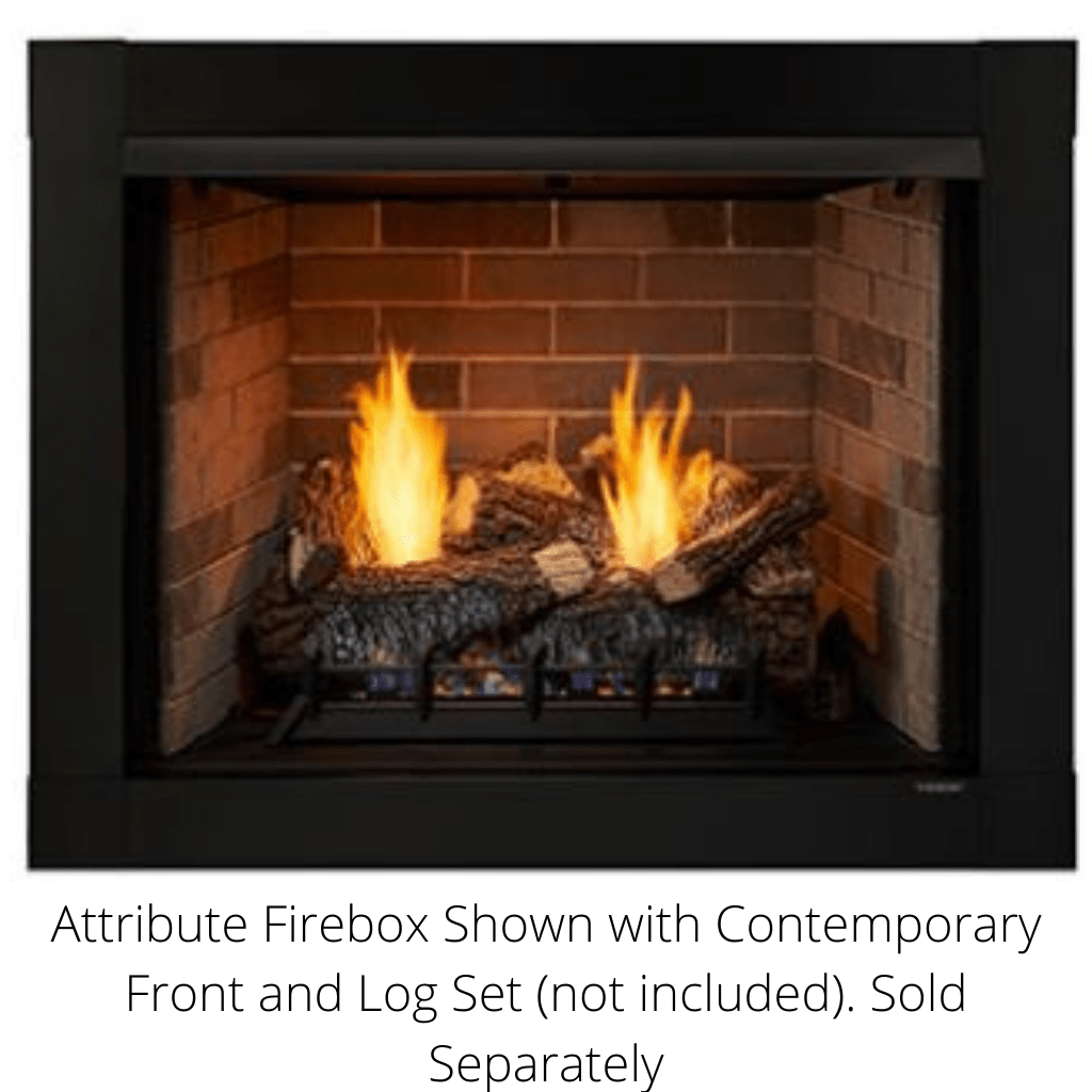 Monessen 36" Attribute Universal Circulating Vent Free Firebox with Radiant Face and Multitonal Brown/Gray Reversible Interior Panels