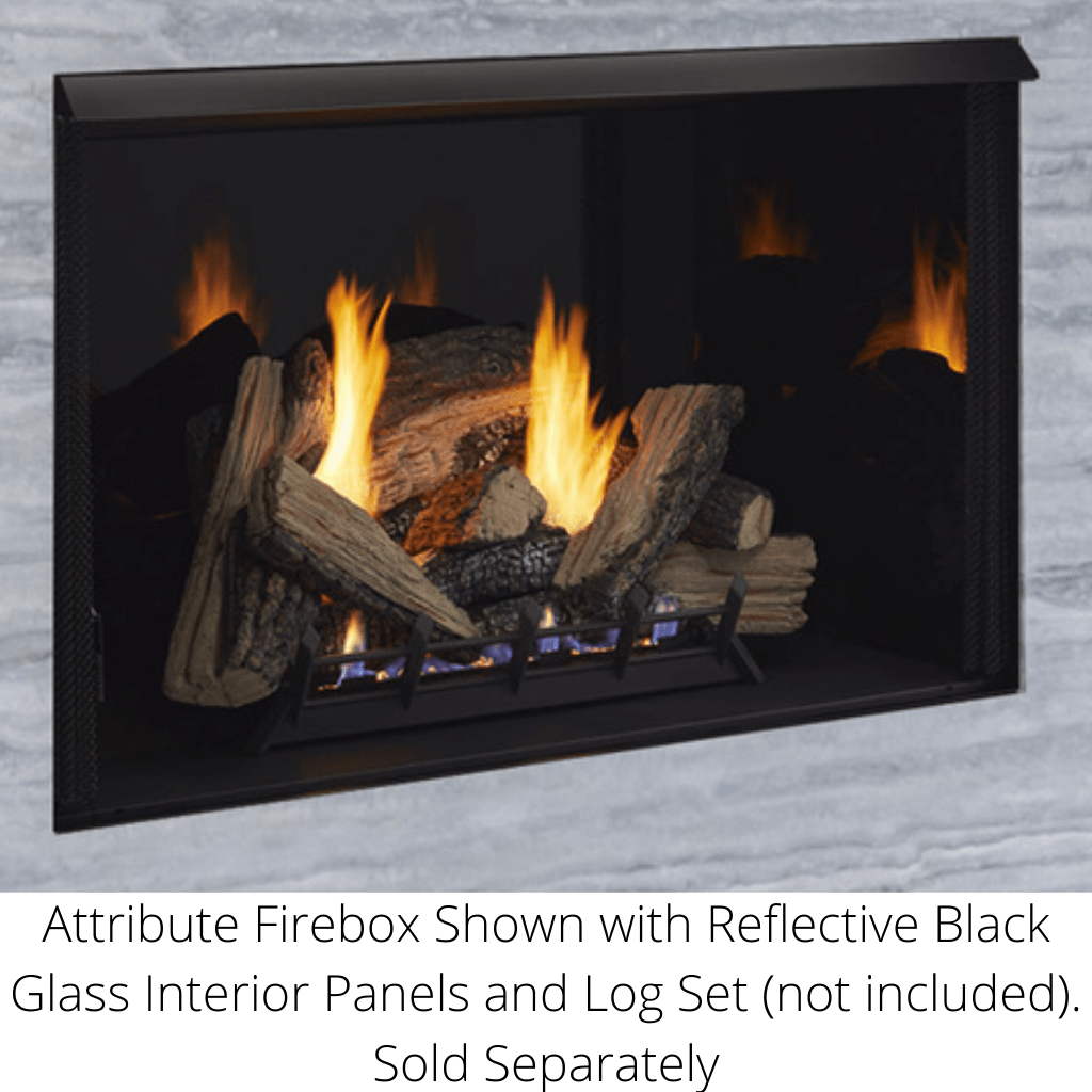 Monessen 42" Attribute Universal Circulating Vent Free Firebox with Radiant Face and Multitonal Brown/Gray Reversible Interior Panels