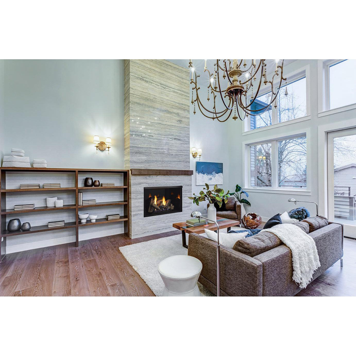 Monessen Attribute 42" Universal Circulating Vent Free Firebox With Radiant Face and Multitonal Brown Reversible Interior Panels