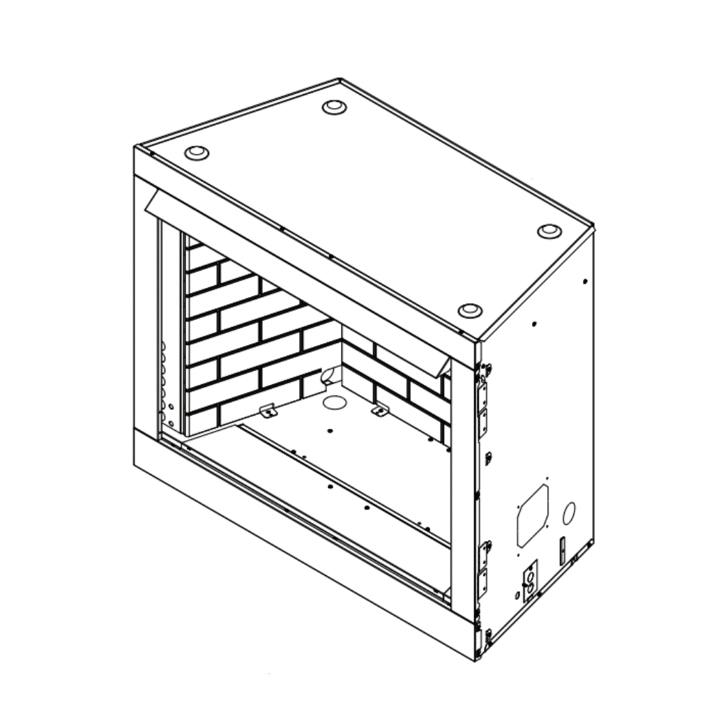 Monessen Attribute 42" Universal Circulating Vent Free Firebox With Radiant Face and Multitonal Brown Reversible Interior Panels