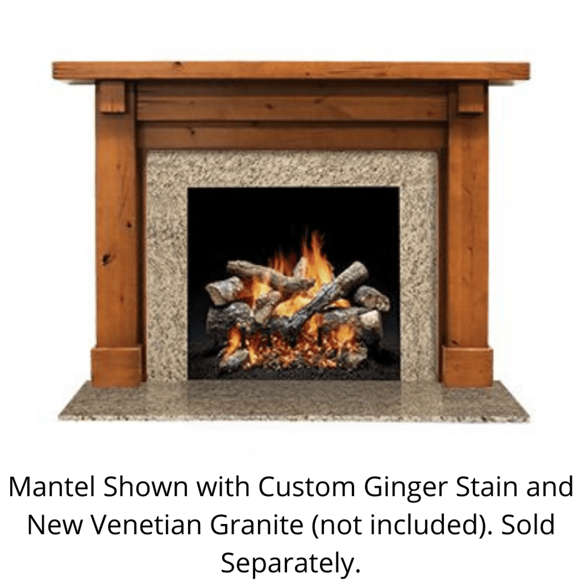 Monessen Design Series Battlefield C 53" Maple Unfinished Flush Wood Mantel