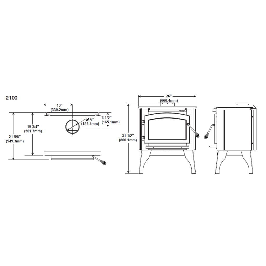 Napoleon Timberwolf Economizer 2100 Small Wood Burning Stove