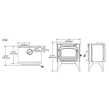 Napoleon Timberwolf Economizer 2100 Small Wood Burning Stove