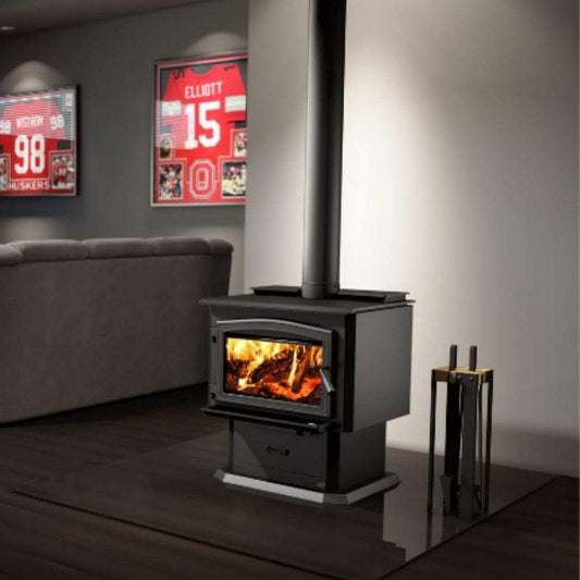 Osburn 3500 Wood Stove With Black Door Overlay