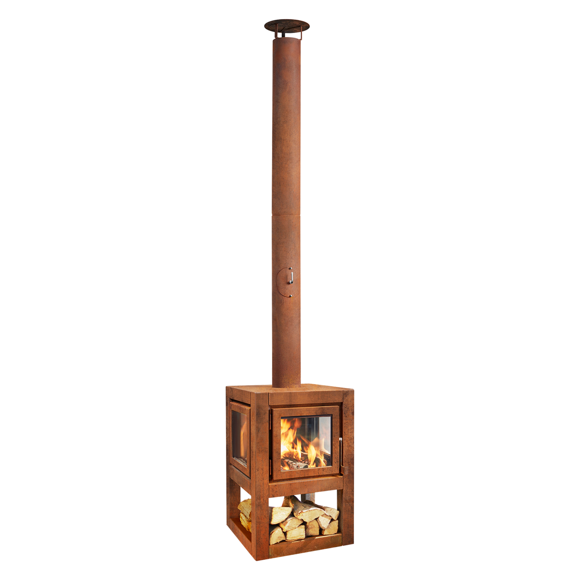 RB73 Quaruba L 3-Sided Glass Fireplace