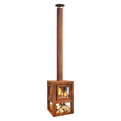 RB73 Quaruba L 3-Sided Glass Fireplace