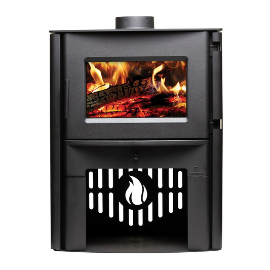 Breckwell SW2.5 27" Black Finish Freestanding Wood Burning Large Stove on Pedestal