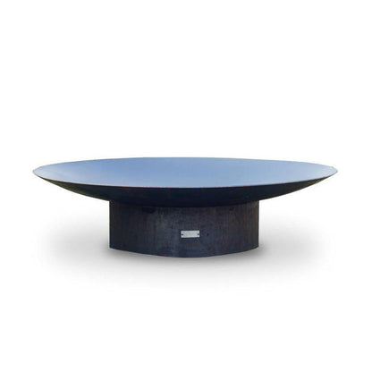 Seasons CONCAVE 48" Natural Rust Patina Wood Steel Fire Pit