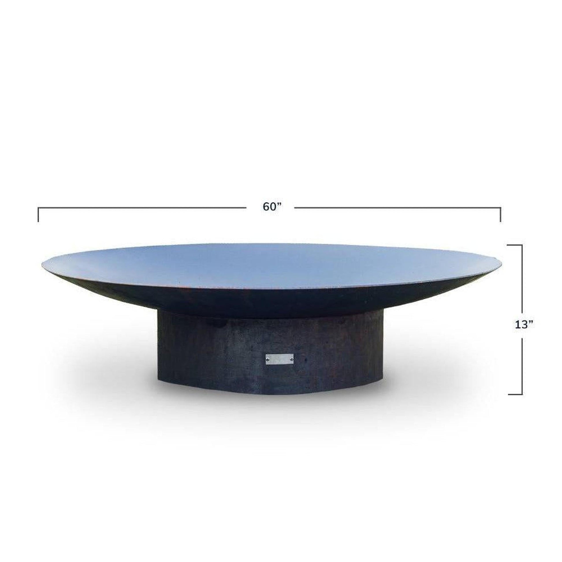 Seasons CONCAVE 60" Natural Rust Patina Wood Steel Fire Pit