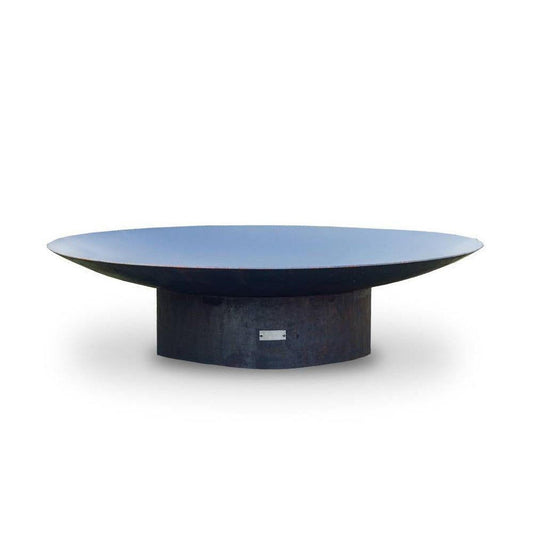 Seasons CONCAVE 72" Natural Rust Patina Wood Steel Fire Pit