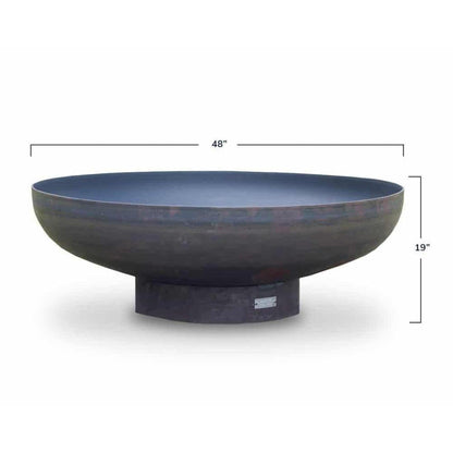 Seasons ELLIPTICAL 48" Natural Rust Patina Wood Steel Fire Pit