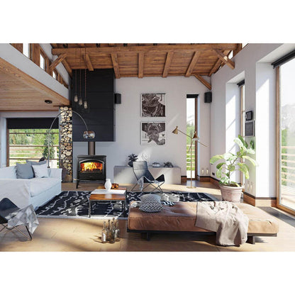 Sierra Flame by Amantii Lynwood W76 Cast Iron Freestanding Wood Burning Stove