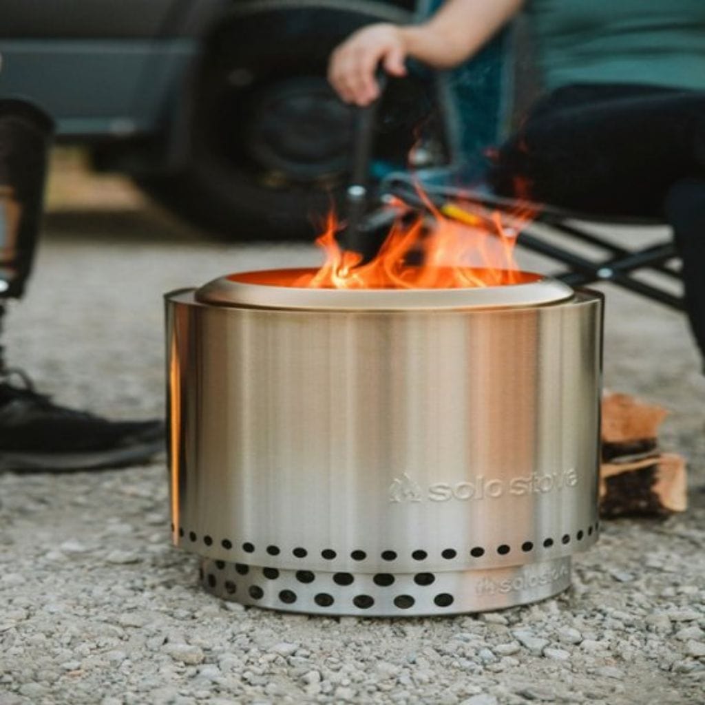 Solo Stove Ranger Stainless Steel Fire Pit With Stand and Shelter 2.0 Bundle