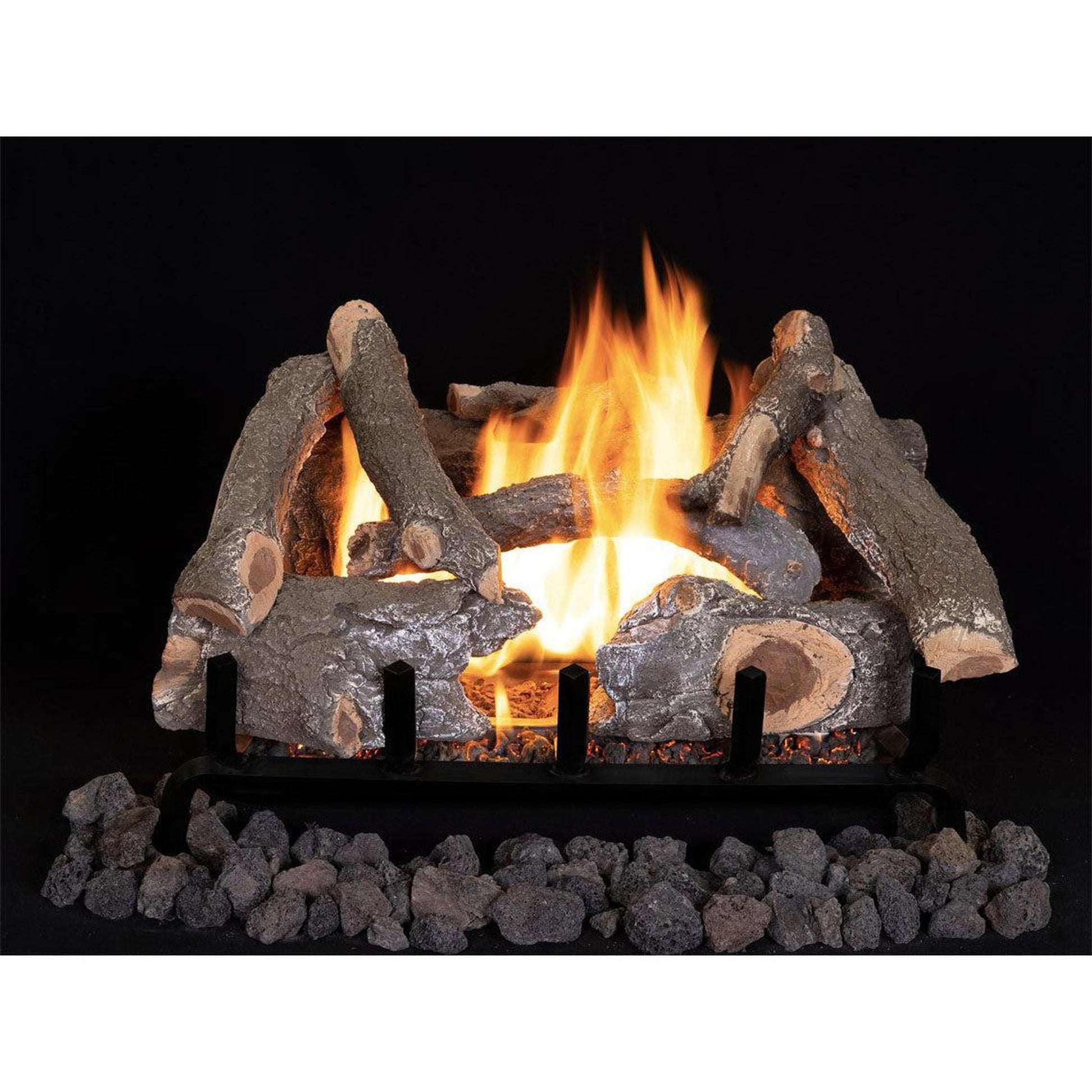 Superior Dual-Burner Series Ozark Charred Oak 36" 10-Piece Vented Gas Log Set