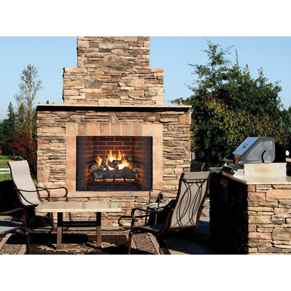 Superior Dual-Burner Series Smoky Weathered Oak 36" 9-Piece Outdoor Vented Gas Log Set