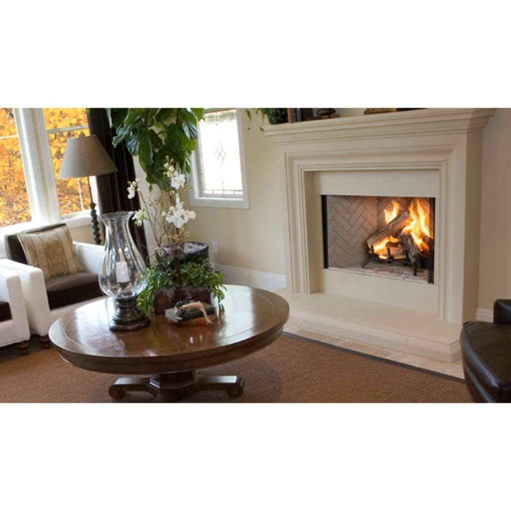 Superior WRT3543 43" Traditional Vent Free Wood Burning Fireplace With Grey Herringbone Refractory Panels