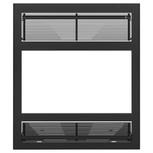 Ventis Black Modern Faceplate for HE325 Wood Burning Fireplace
