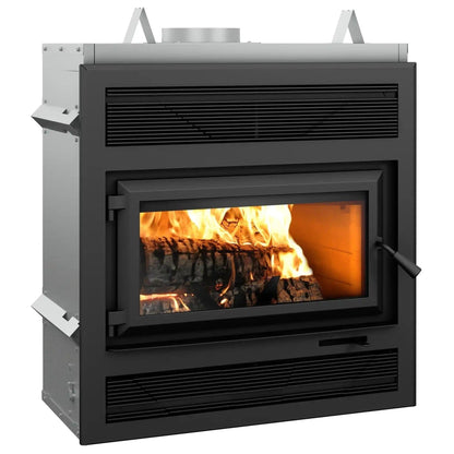 Ventis HE250R 37" Black High-Efficiency Direct Vent Large Wood Burning Fireplace, EPA2020 Certified
