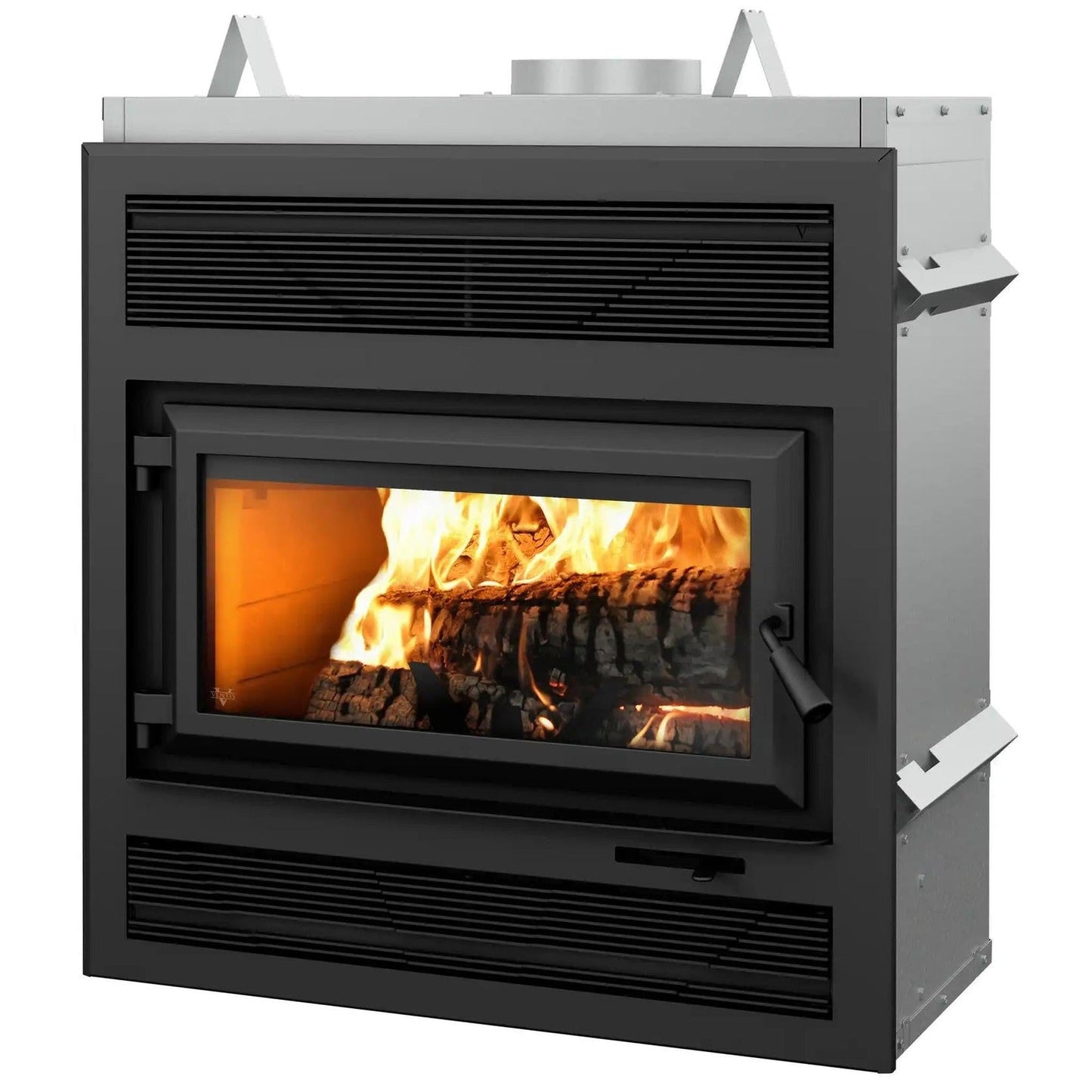 Ventis HE250R 37" Black High-Efficiency Direct Vent Large Wood Burning Fireplace, EPA2020 Certified