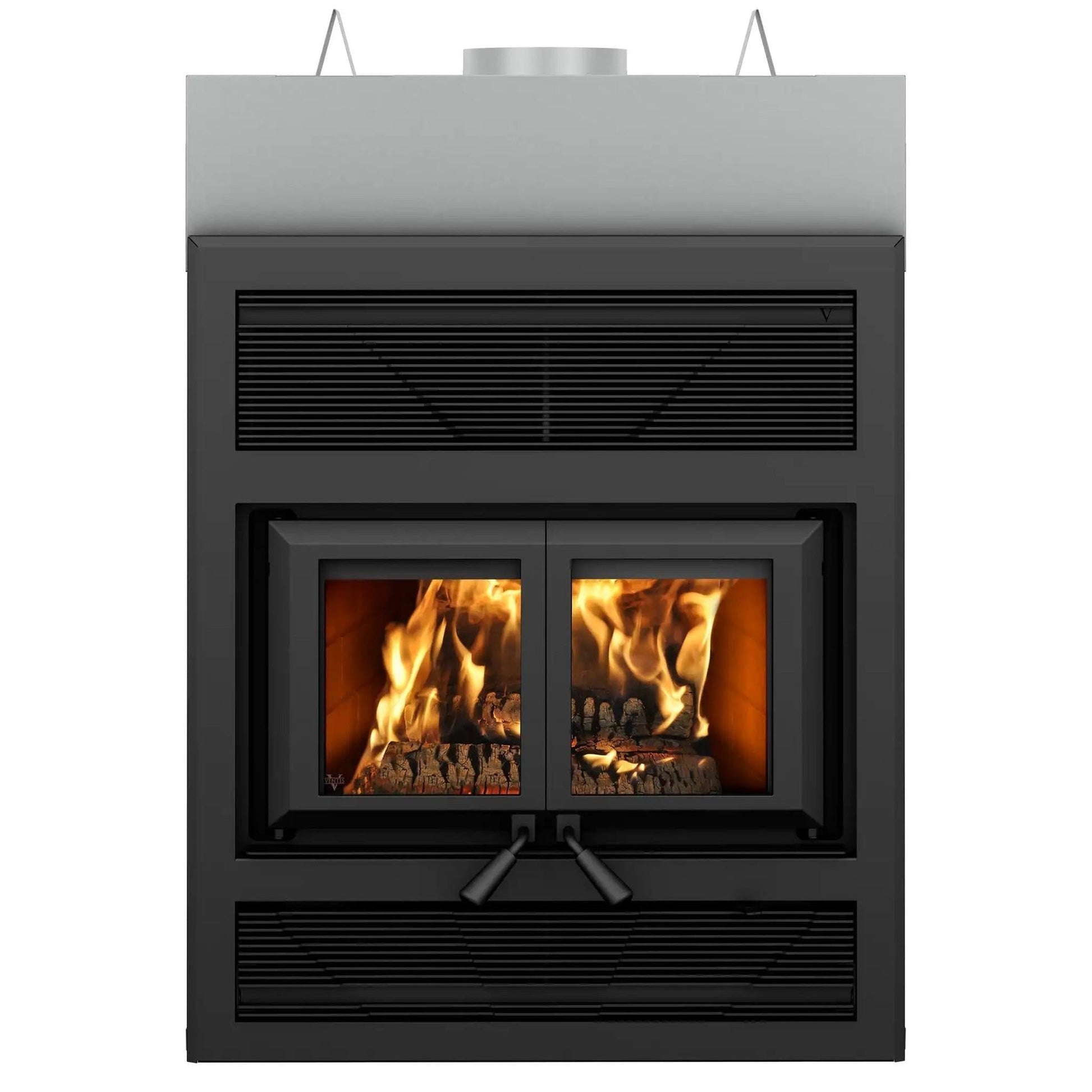 Ventis HE325 42" Black High-Efficiency Direct Vent Large Wood Burning Fireplace, EPA2020 Certified