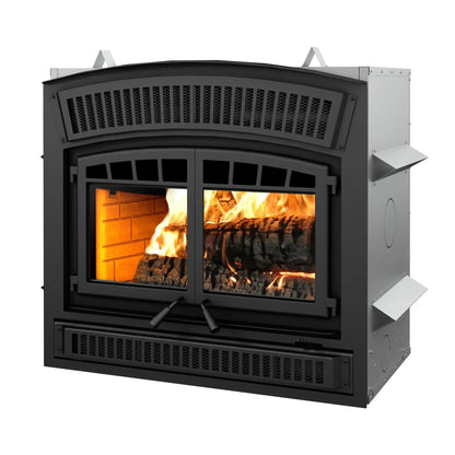 Ventis HE350 45" Black High-Efficiency Direct Vent Large Wood Burning Fireplace, EPA2020 Certified
