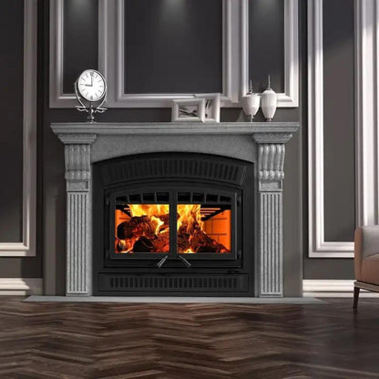 Ventis HE350 45" Black High-Efficiency Direct Vent Large Wood Burning Fireplace, EPA2020 Certified