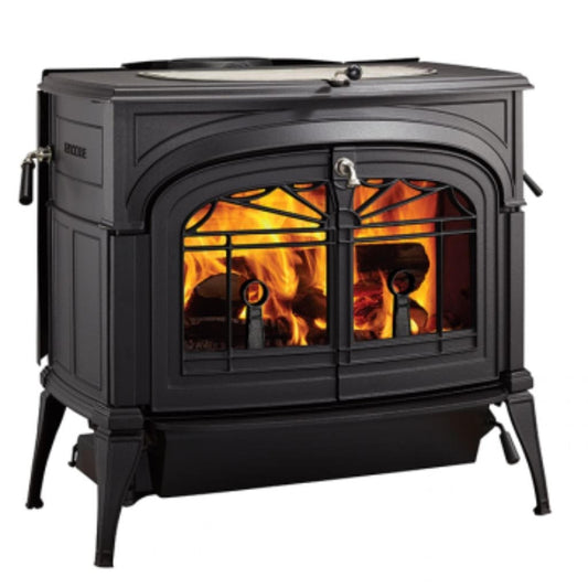 Vermont Castings Encore 27" Classic Black Wood Burning Stove With Traditional Doors