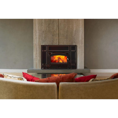 Vermont Castings Gifford 27" Majolica Brown Wood Burning Fireplace Insert